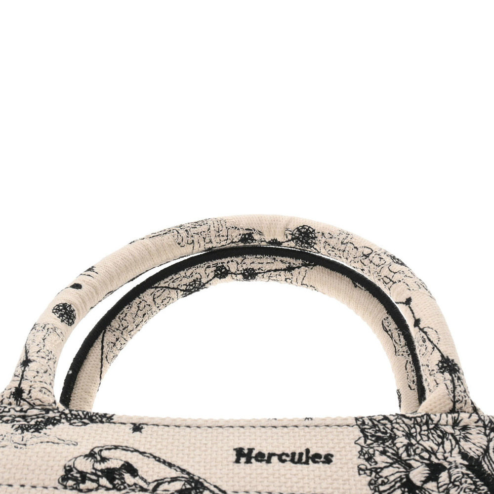 CHRISTIAN DIOR Book Tote Zodiac White Black Embroidered Bag - Picture 4 of 11